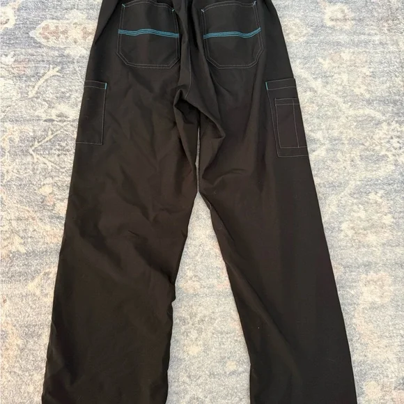 Carhartt Black Women's Track Pants with Blue Accents - Picture 2 of 2